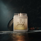 Eco-friendly floral aromatherapy candle with calming lavender and sage scent notes, designed for stress relief and self-care