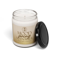 Eco-friendly floral aromatherapy candle with calming lavender and sage scent notes, designed for stress relief and self-care