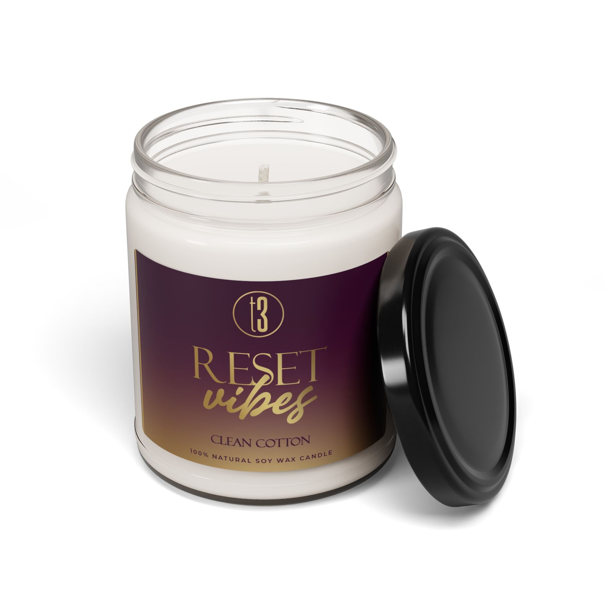 Handmade aromatherapy candle crafted in the USA, featuring vegan ingredients and a clean, crisp scent profile for emotional renewal.